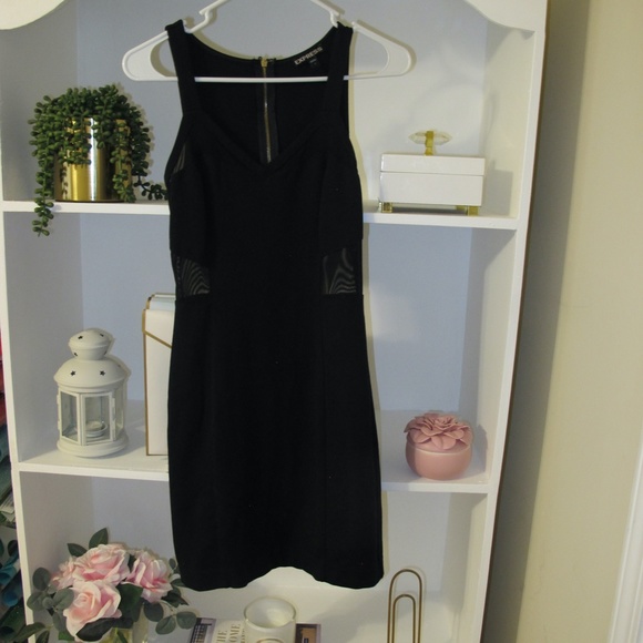 Express Women's Cocktail Little Black Dress wedding date night Size 2 Black EUC - Picture 6 of 9